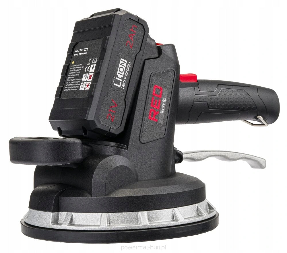 Suction cup VIBRATING for laying tiles 2x BATTERY 21V 2Ah suitcase 80kg Manufacturer code RTAPW0053