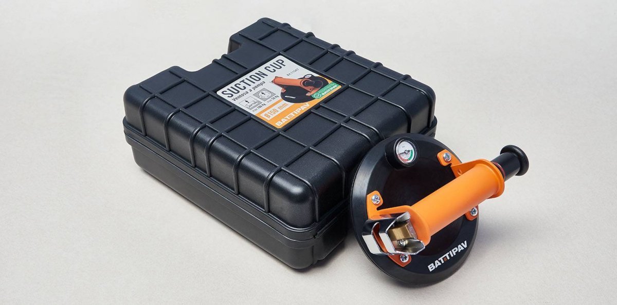 Suction cup with pump and pressure gauge Battipav Suction Cup Brand Battipav