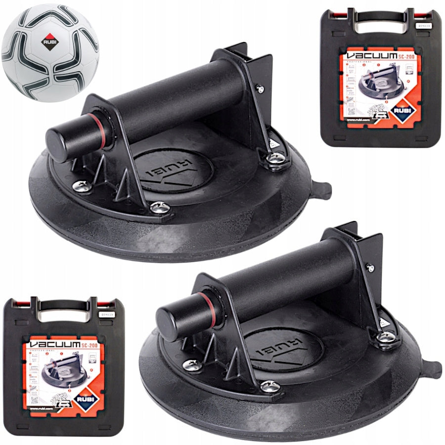 Suction cup with pump for ceramic plates 200mm RUBI 18919 - 2 pcs. + Ball