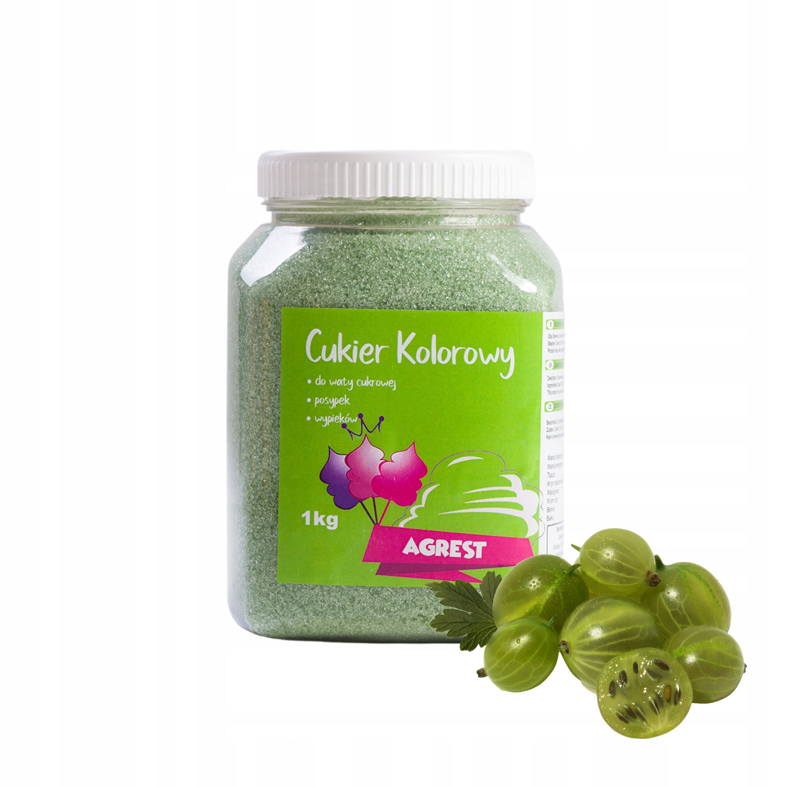 Sugar for cotton wool - Gooseberry 1kg Packaging status original