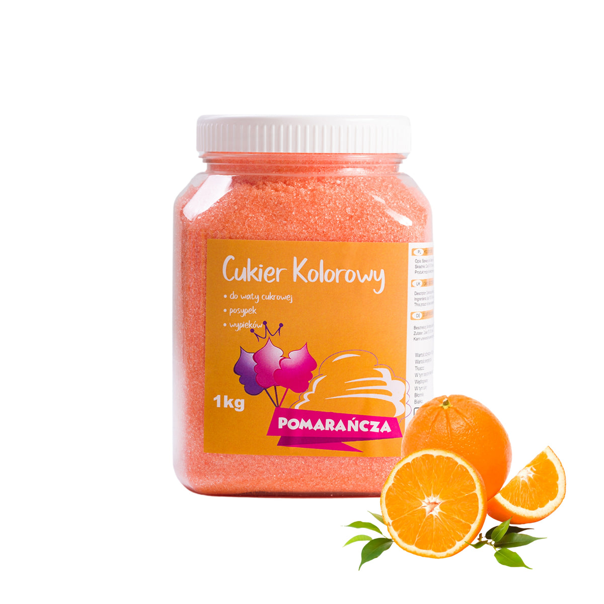 Sugar for cotton wool - Orange 1kg Packaging status original