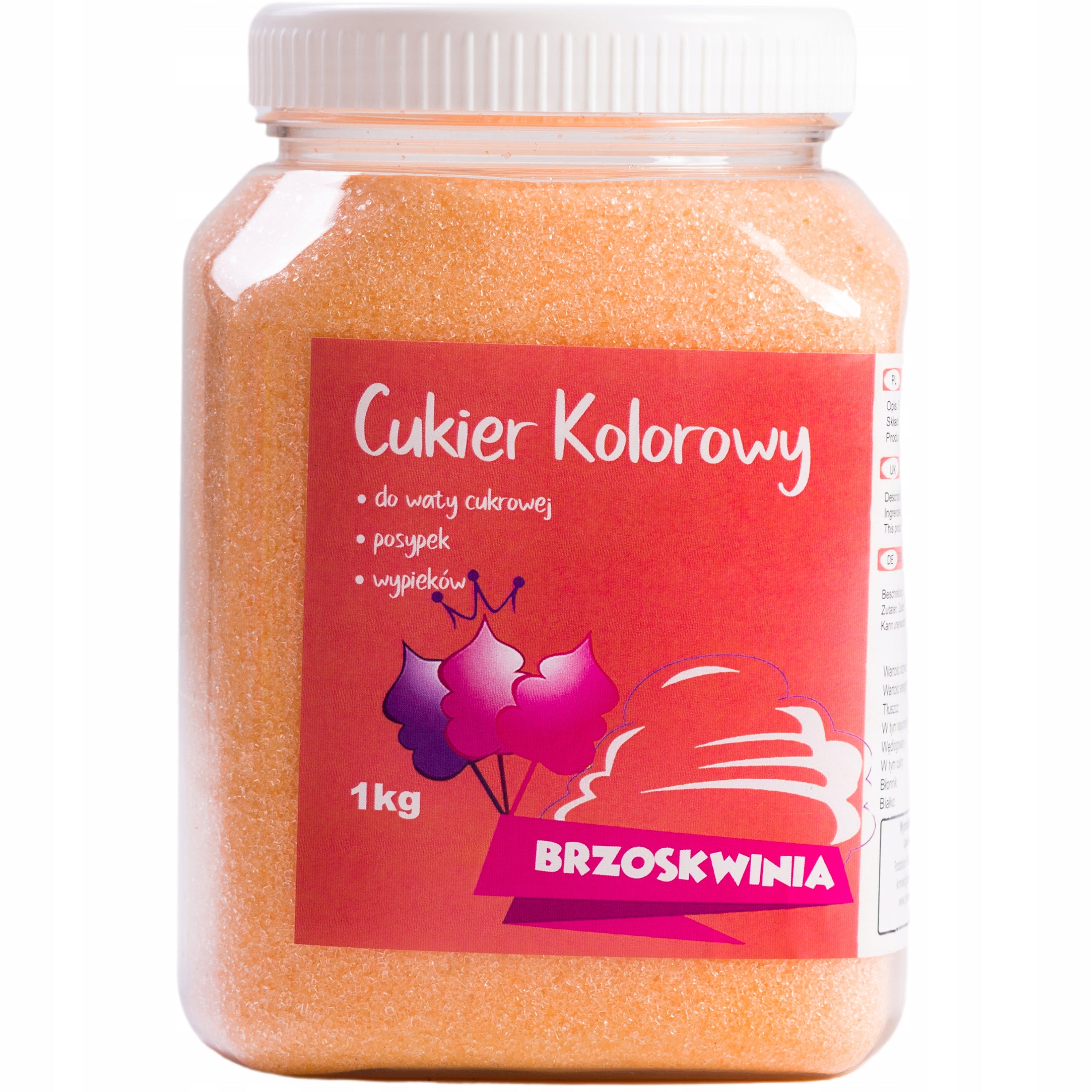 Sugar for cotton wool - Peach 1kg