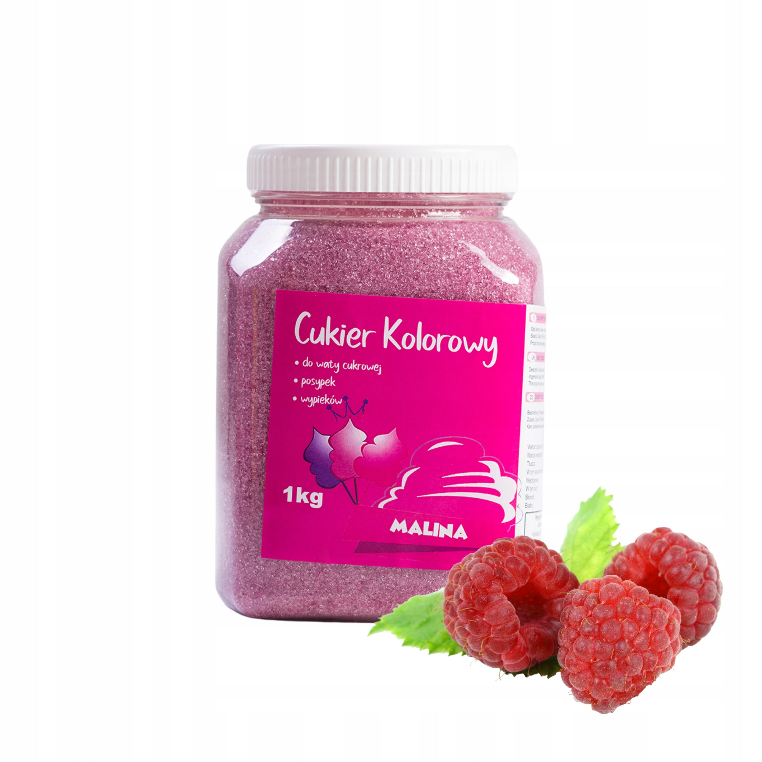 Sugar for cotton wool - Raspberry 1kg Packaging status original