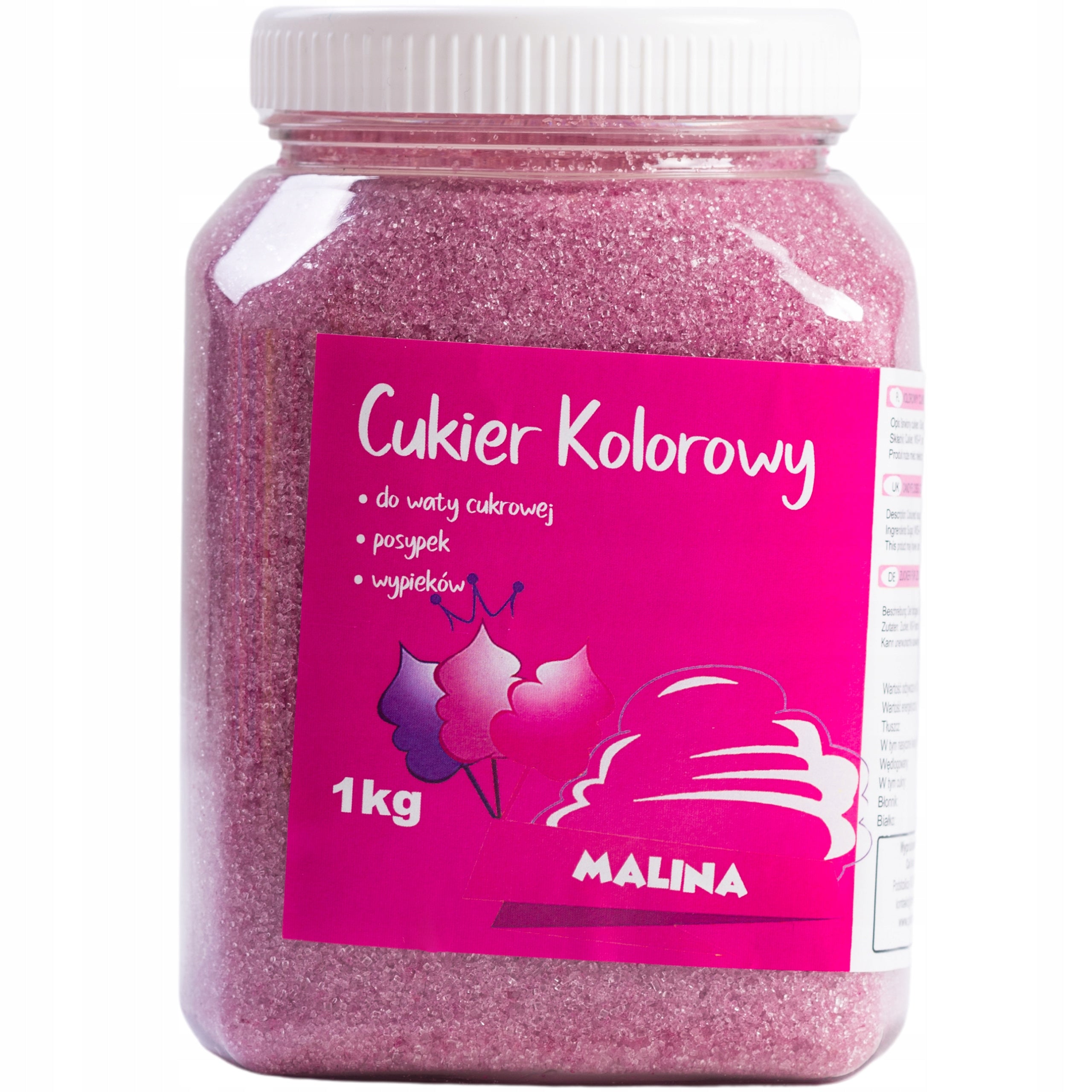 Sugar for cotton wool - Raspberry 1kg