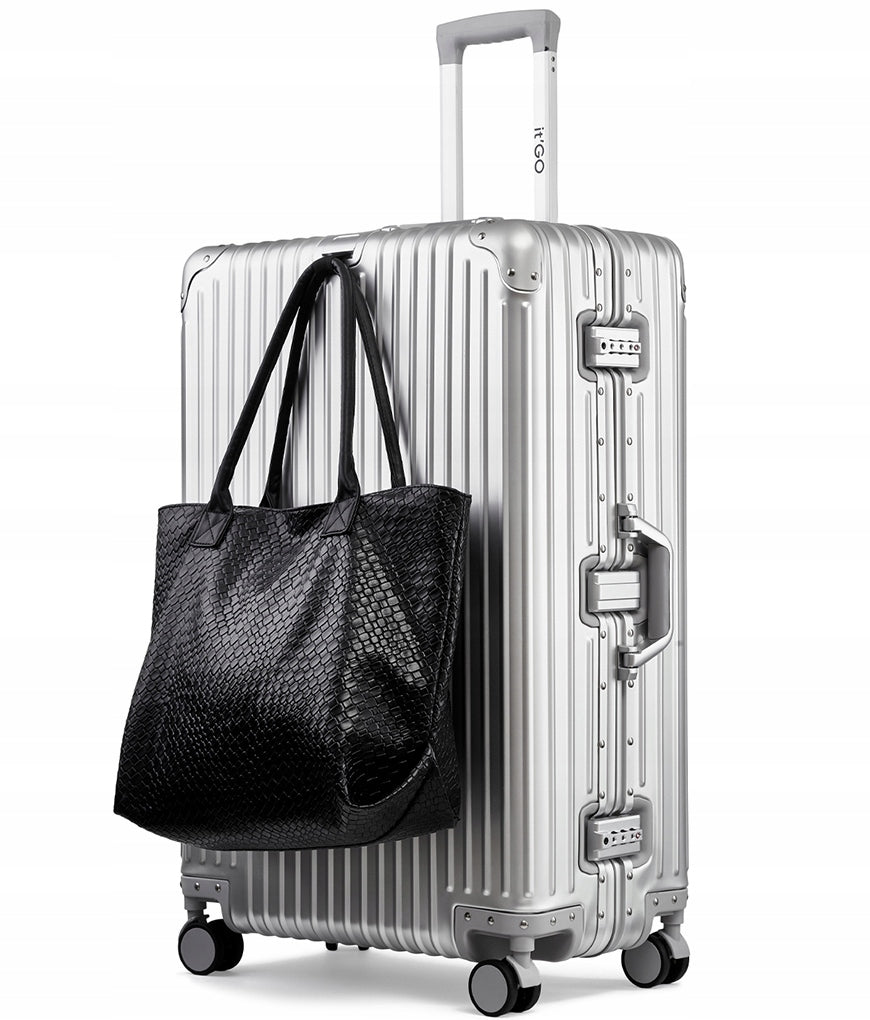 Suitcase Large 100% Aluminum Hard Silver XL 102 l Premium Manufacturer code TC280 SILVER XL