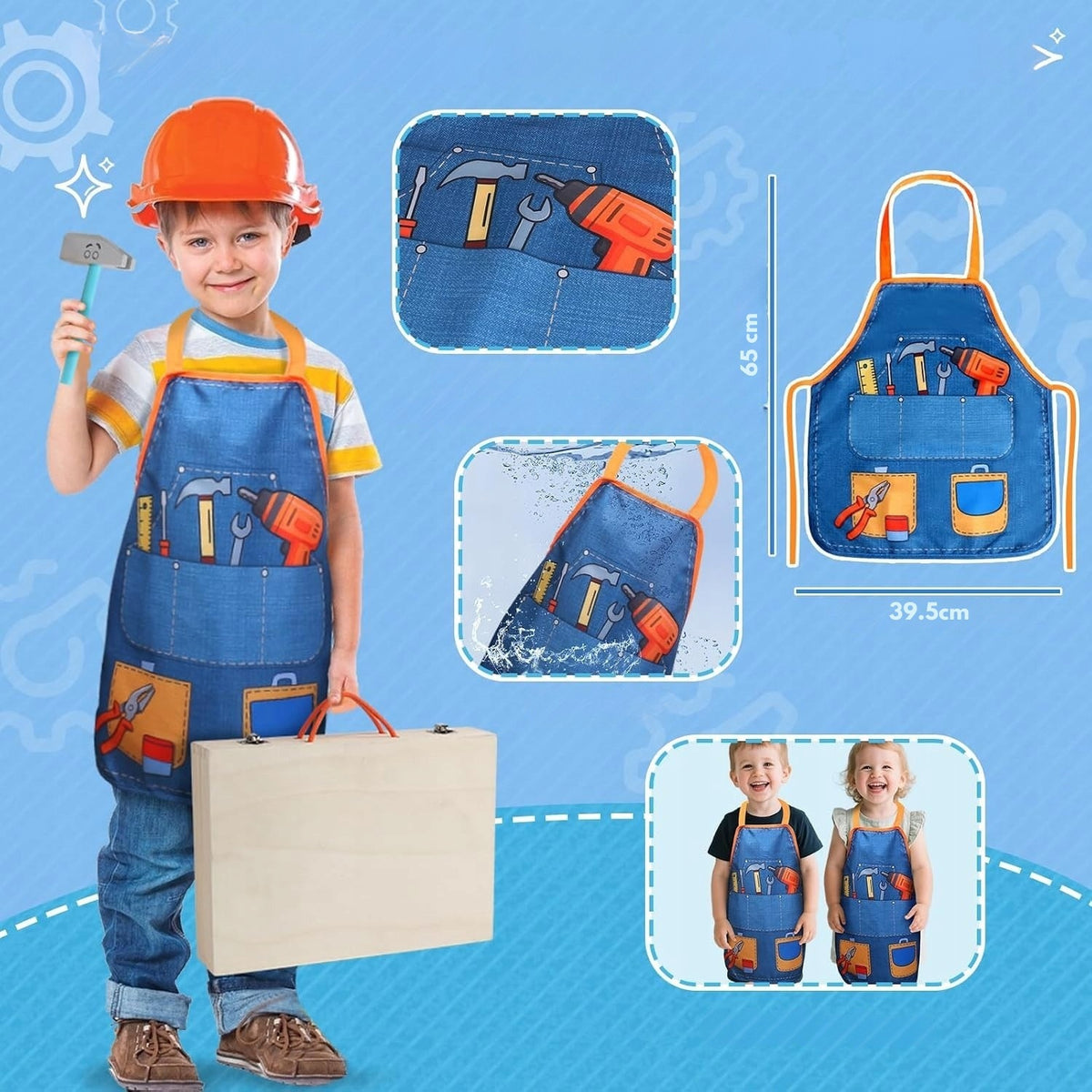Suitcase Tool Set Children Montessori Screwdriver Creative Wooden DIY Manufacturer code Kreatywne Edukacyjny Fartuch Budowania 3 Lat