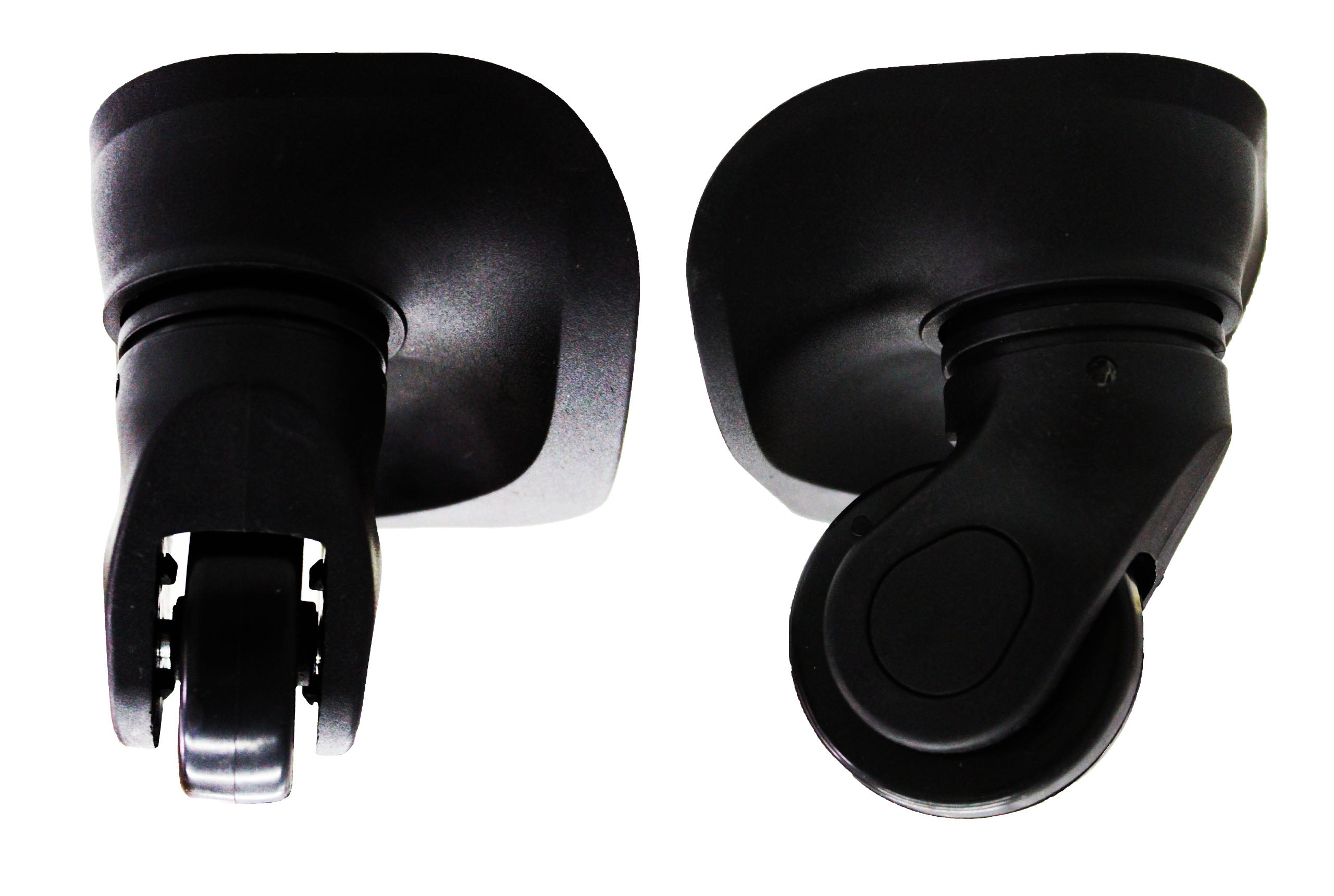 Suitcase Wheels RGL Black Swivel 2 Pack Plastic