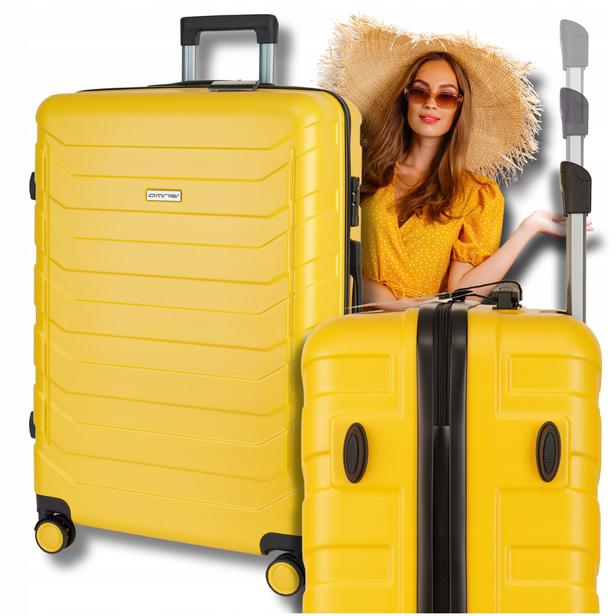 Suitcase large travel sturdy bag luggage trunk light wheels airplane 94L