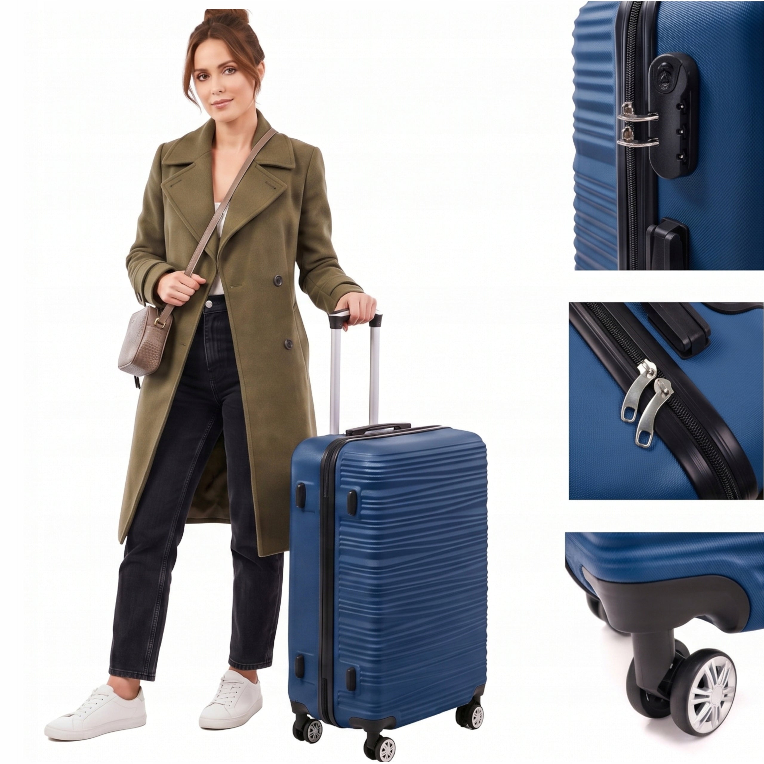 Suitcase large travel wheels luggage 4 double wheels luggage XXL