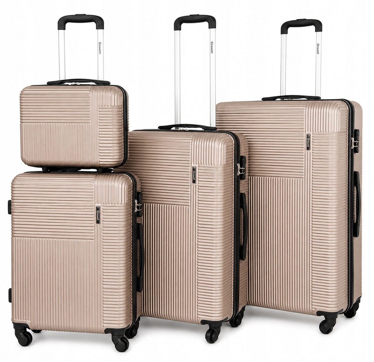 Suitcase set 4in1 Gravitt 8052 ABS large medium small trunk luggage 4 wheels