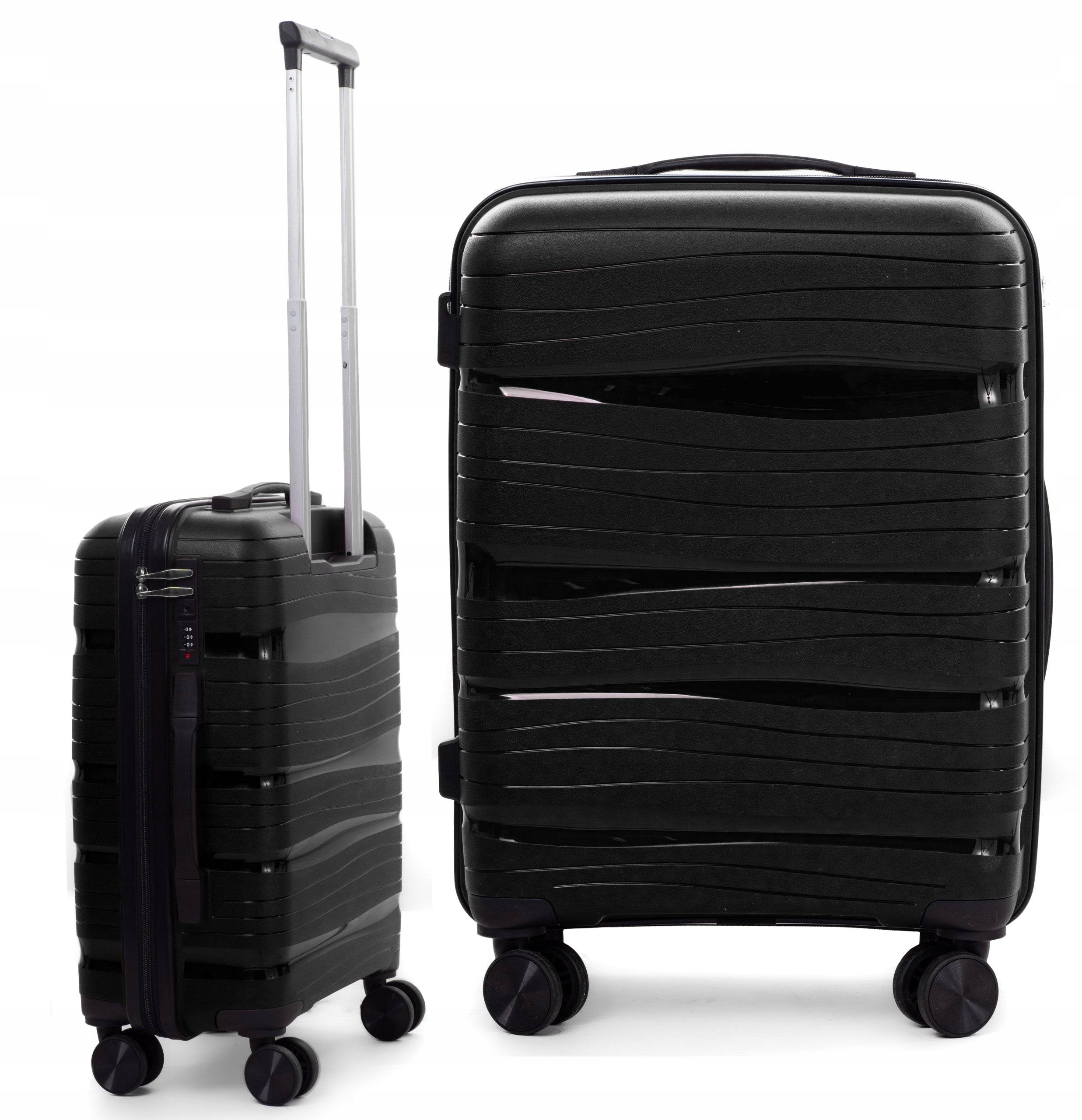 Suitcase small indestructible CABIN POLYPROPYLENE 4 WHEELS WIZZAIR, RYANAIR Manufacturer code PP3L