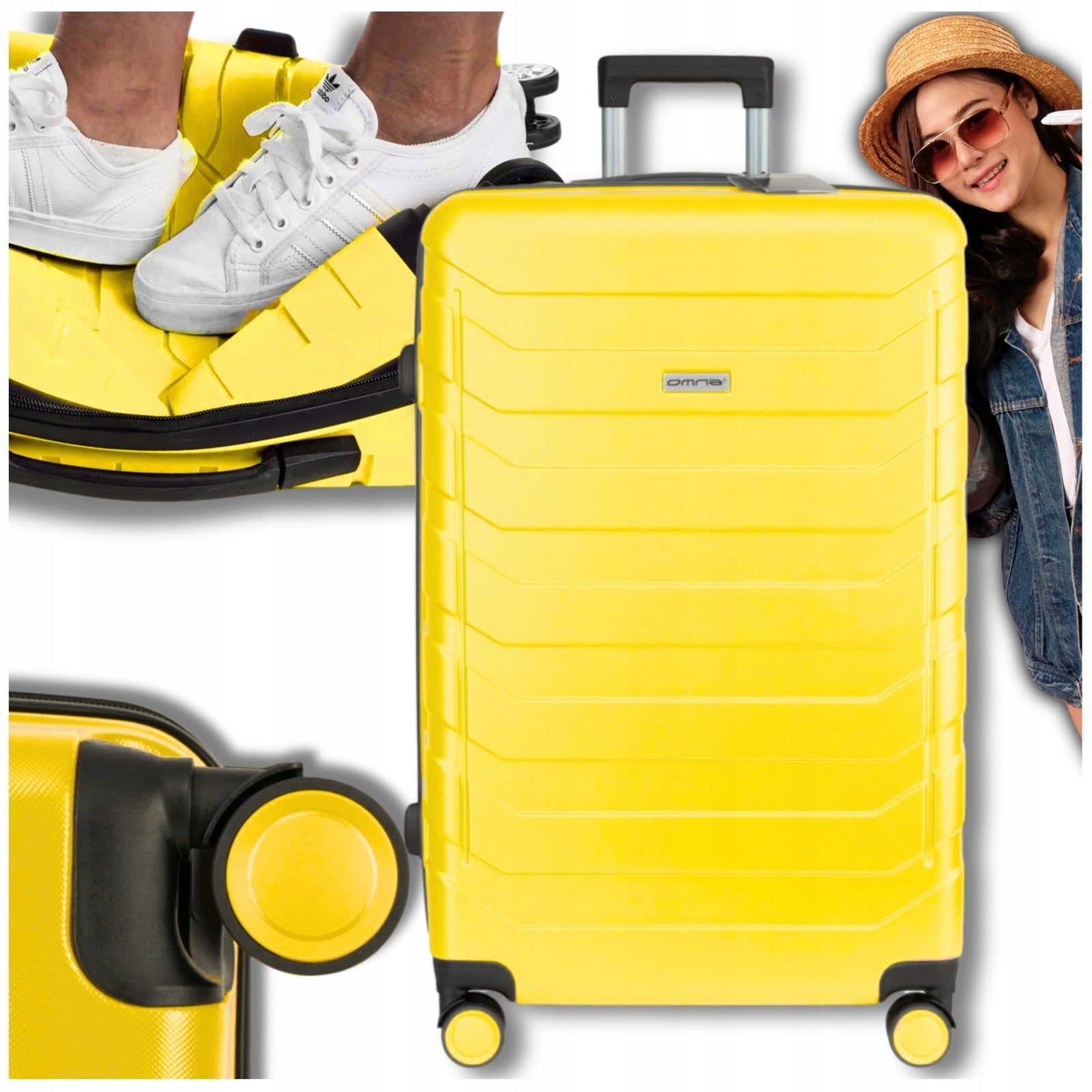Suitcase small travel cabin on wheels ABS bag for children 40L