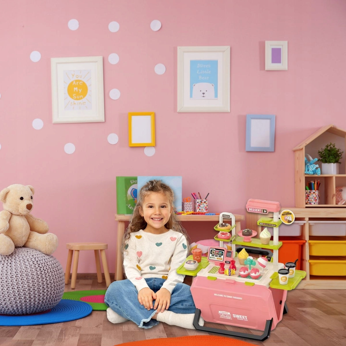 Suitcase with Cookies Shop Cookie Shop Cafe for Children Portable 45el Packaging status original