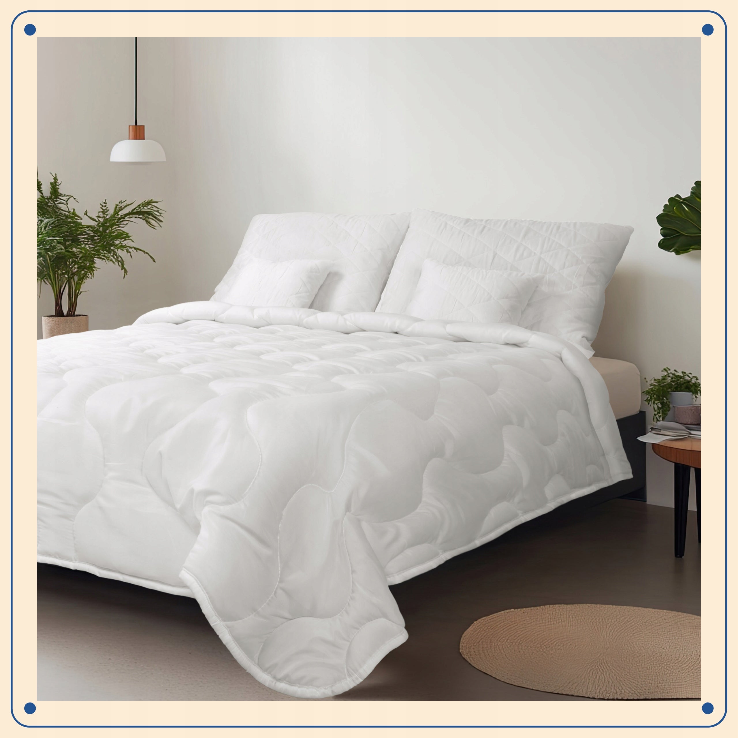 Summer Quilt Anti-Allergic Set 200x220 + 2 Cushions 70x80 Premium Stuffing material polyester fiber