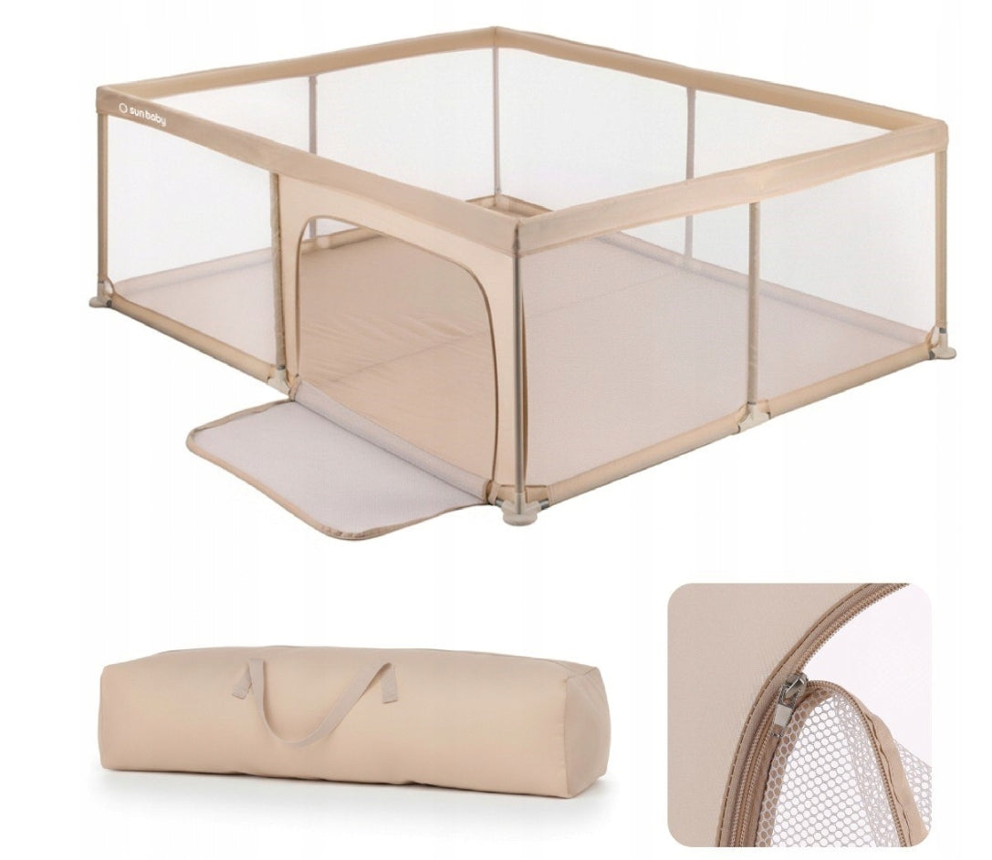 Sun Baby Baby playpen 150 x 200 x 68 cm - beige 356012 Product width 150 cm