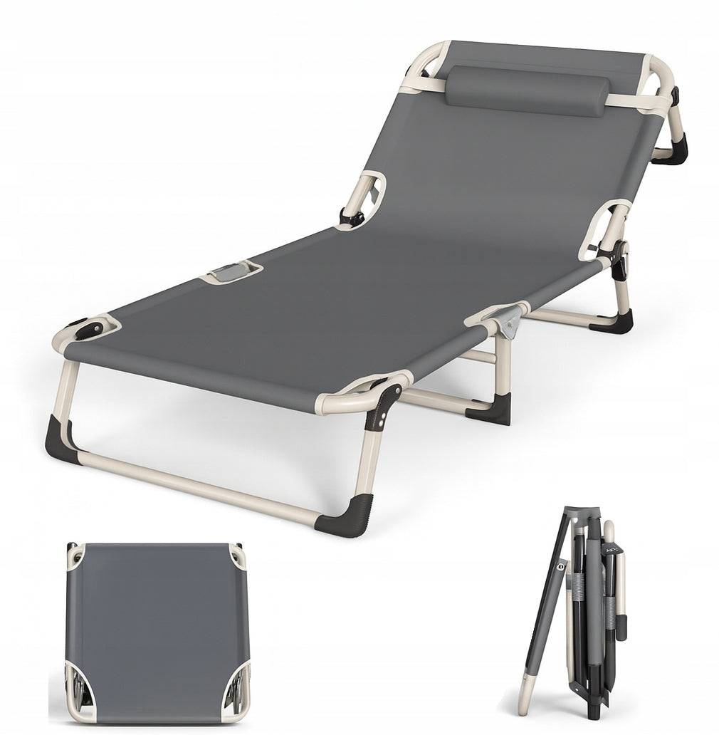 Sun Lounger Garden Beach Chair Terrace Folding Adjustable 190x73,5x30 (I083)