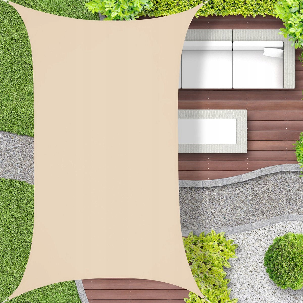 Sun Sail Garden Waterproof 3x4 Beige Rectangle Shader Manufacturer code Żagiel 3x4 Beżowy