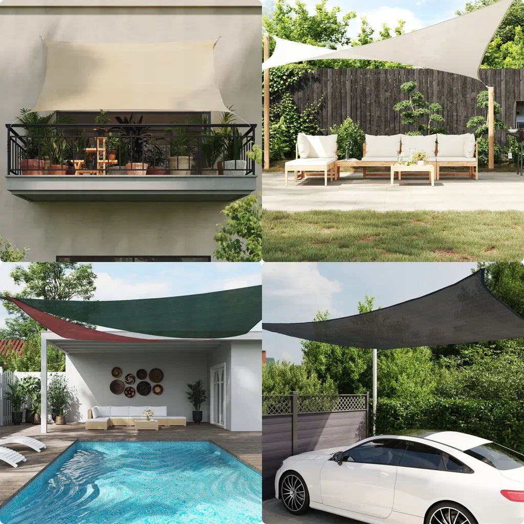 Sun sail, 160 g/m², black, 3,5x Length 350 cm