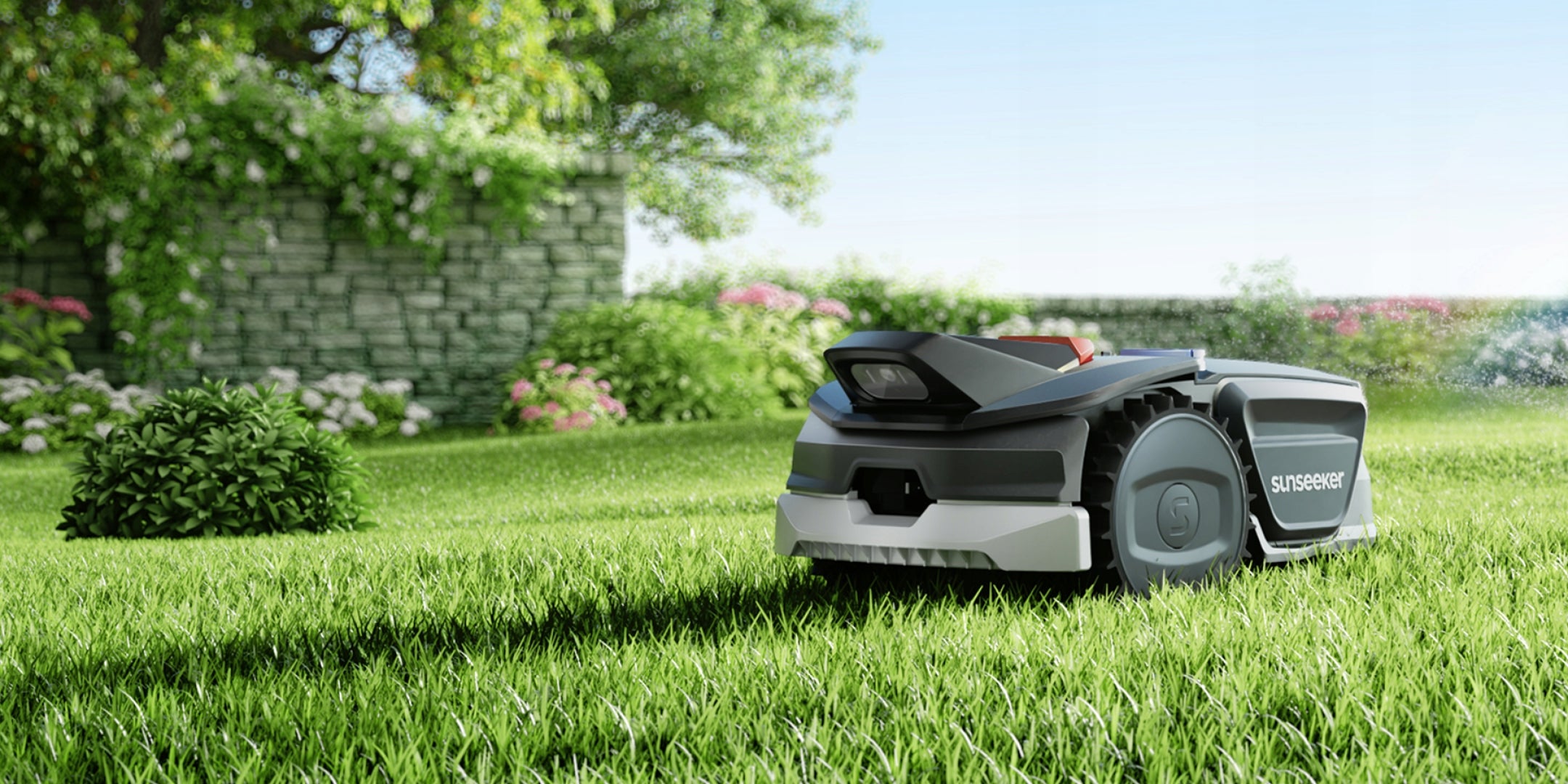 Sunseeker V1 mowing robot – AI, Without Cable, 300 m² Mowing height adjustment range 2–5 cm
