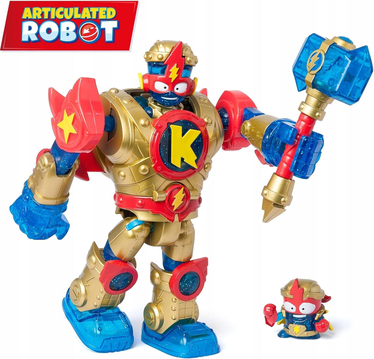SuperZings Golden Armor SuperBot with 2 Figures Brand Magicbox