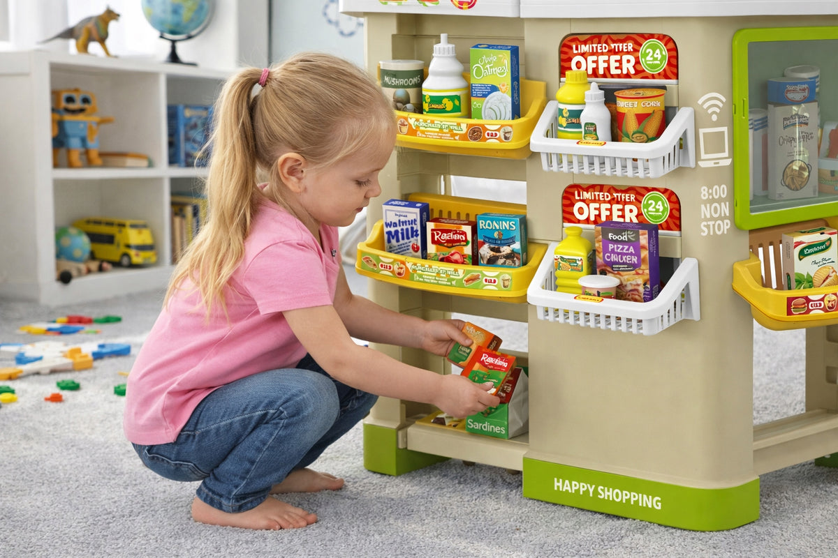Supermarket Cash Register for Children Shop Express Coins 105el Manufacturer code Sklep dla dzieci supermarket