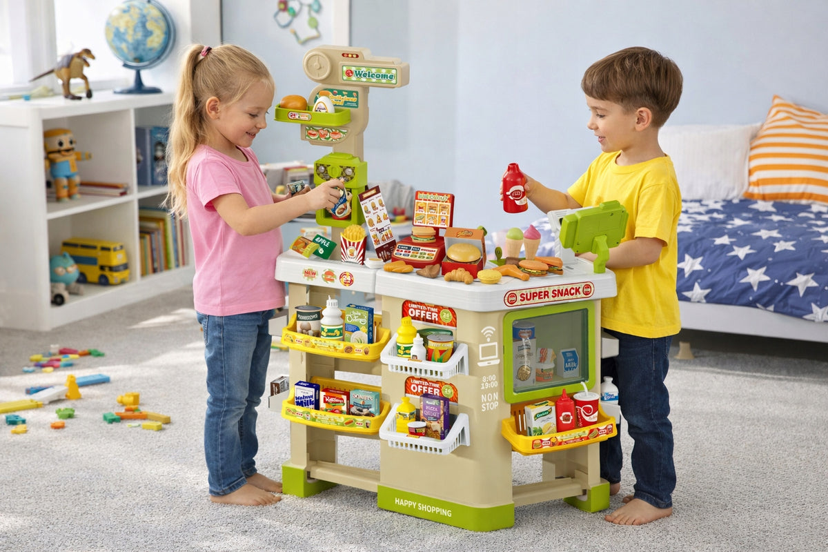 Supermarket Cash Register for Children Shop Express Coins 105el Packaging status original