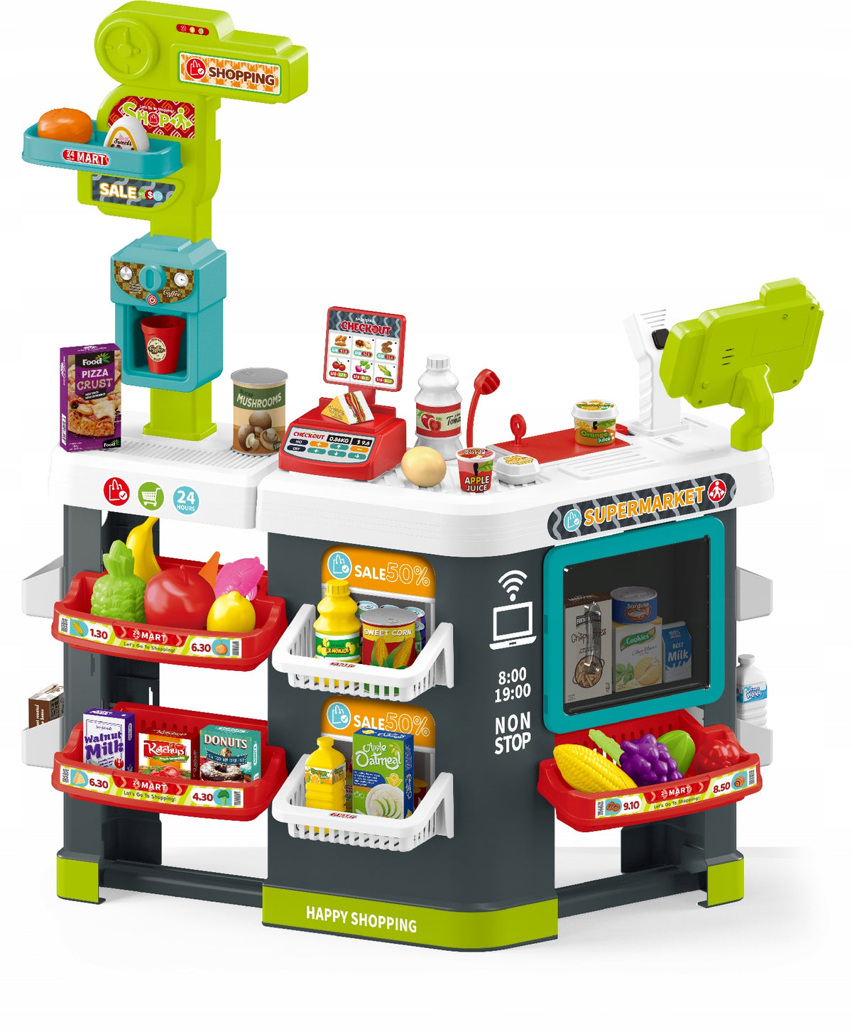 Supermarket for Children Shop Cart Cash Register Shopping Express WIFI 64akc Packaging status original