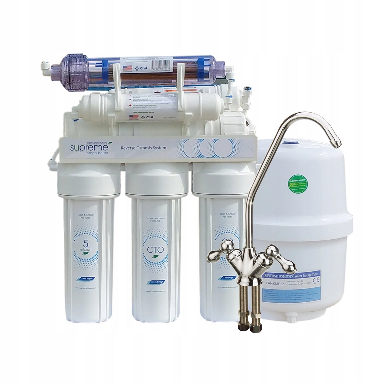 Supreme RO-7 Reverse Osmosis Filter with Mineralizer and Ionizer Packaging status original