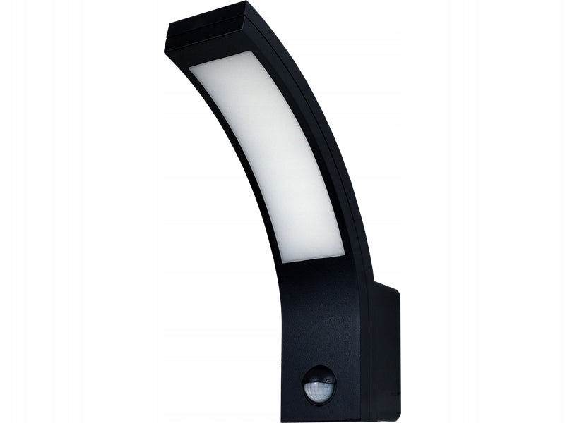 Surface mounted LED wall lamp with motion sensor PIR 10W 4000K black