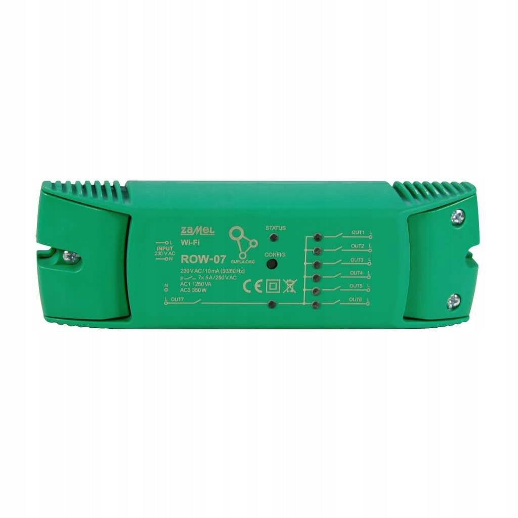 Surface mounted WiFi receiver 230V 7-channel ROW-07 SUPLA Zamel EAN (GTIN) 5903669225546