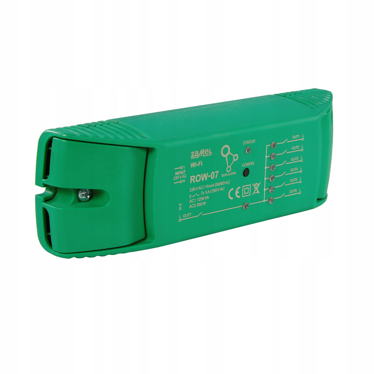 Surface mounted WiFi receiver 230V 7-channel ROW-07 SUPLA Zamel Manufacturer code ROW-07