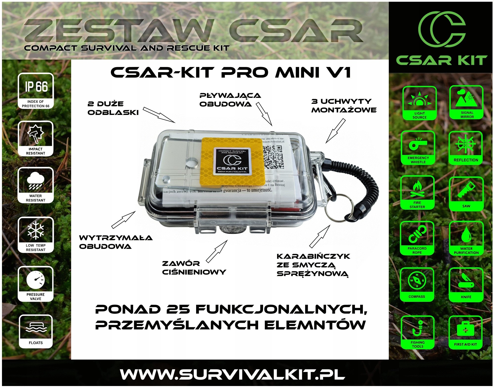 Survival Multifunction Survival Kit FREEBIE CSAR KIT PRO mini 933 Packaging status original