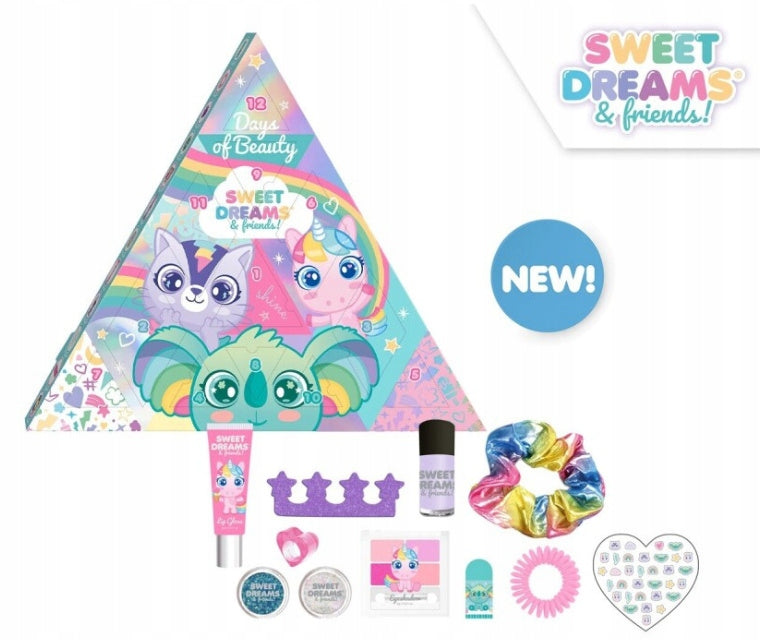 Sweet Dreams UNICORN Surprise Calendar with Cosmetics for Children 12days Brand Kids Euroswan