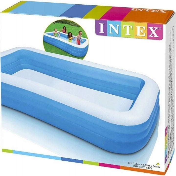 Swimming Pool Inflatable Rectangular For Children Family 305x183x56 cm Intex 58484 Brand Bestway