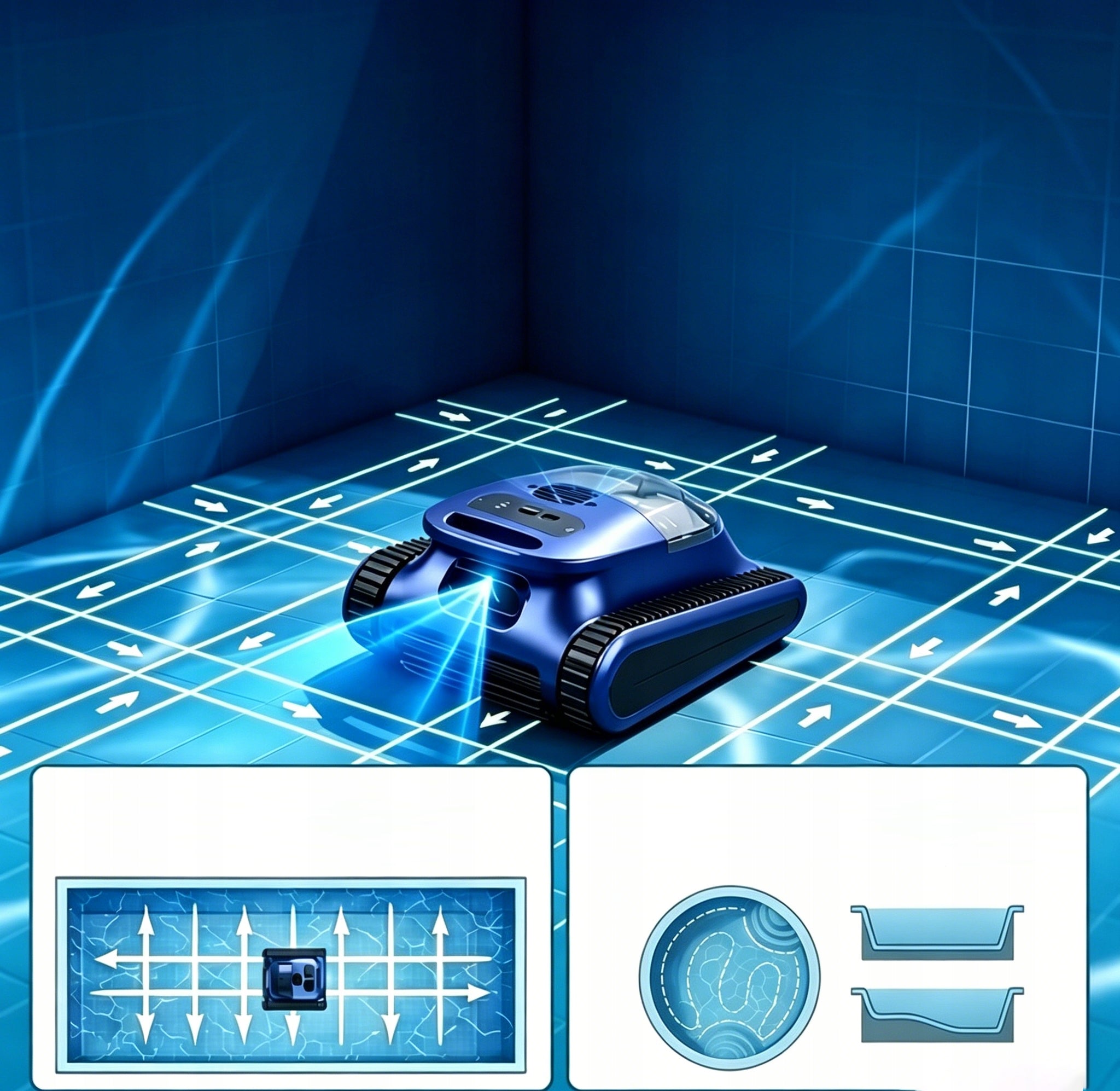 Swimming Pool Vacuum Cleaner SAT30 PRO Wireless 180W Cleans Walls Customs tariff code 84212100