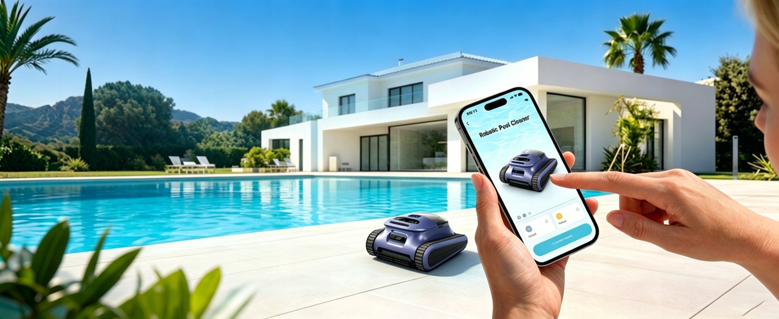 Swimming Pool Vacuum Cleaner SAT30 PRO Wireless 180W Cleans Walls Packaging status original