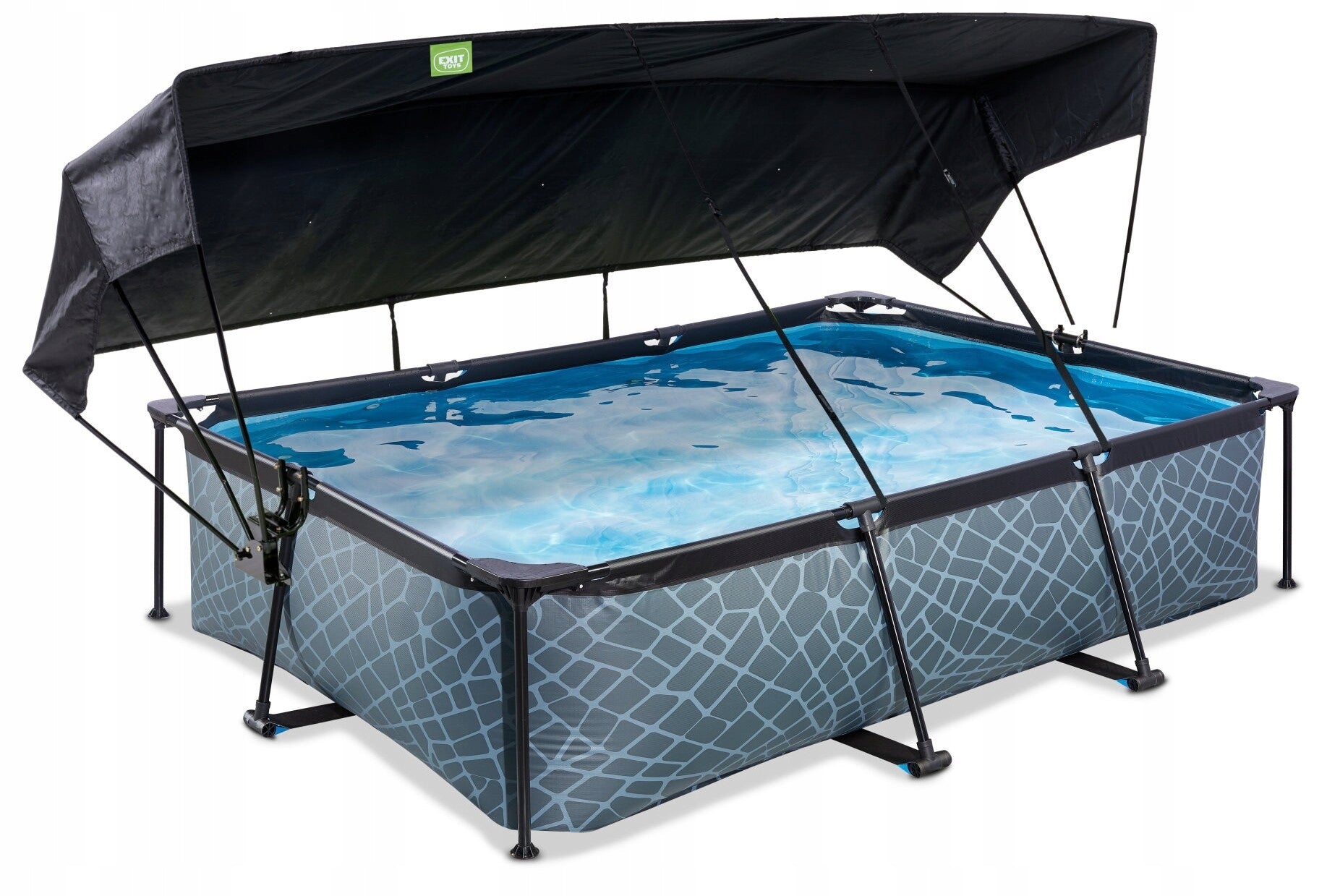 Swimming pool EXIT rectangular 300x200x65 cm sun visor pump Packaging status original