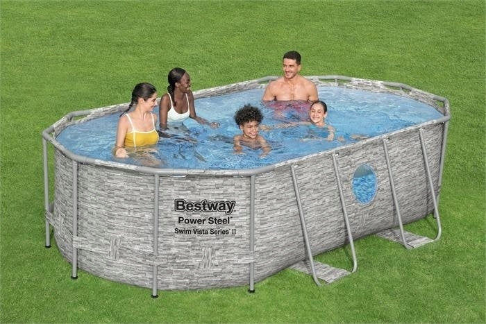 Swimming pool oval ladder cover pump 427x250x100 cm Bestway 56714 Manufacturer code 56714