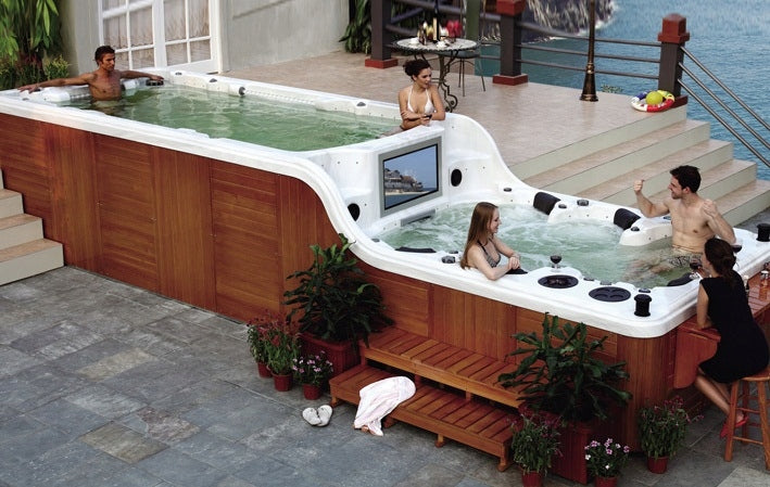 Swimming pool with countercurrent and hydromassage zone SPA + smart TV MOG-18178 Manufacturer code MOG-18178