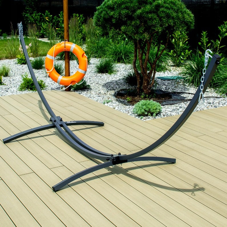 Swing Hammock Frame Garden Stand Metal Brazilian Chair 2in1 Packaging status original