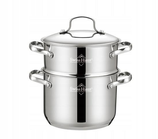 SwissHaus 12L Stainless Steel Steaming Pot with Lid