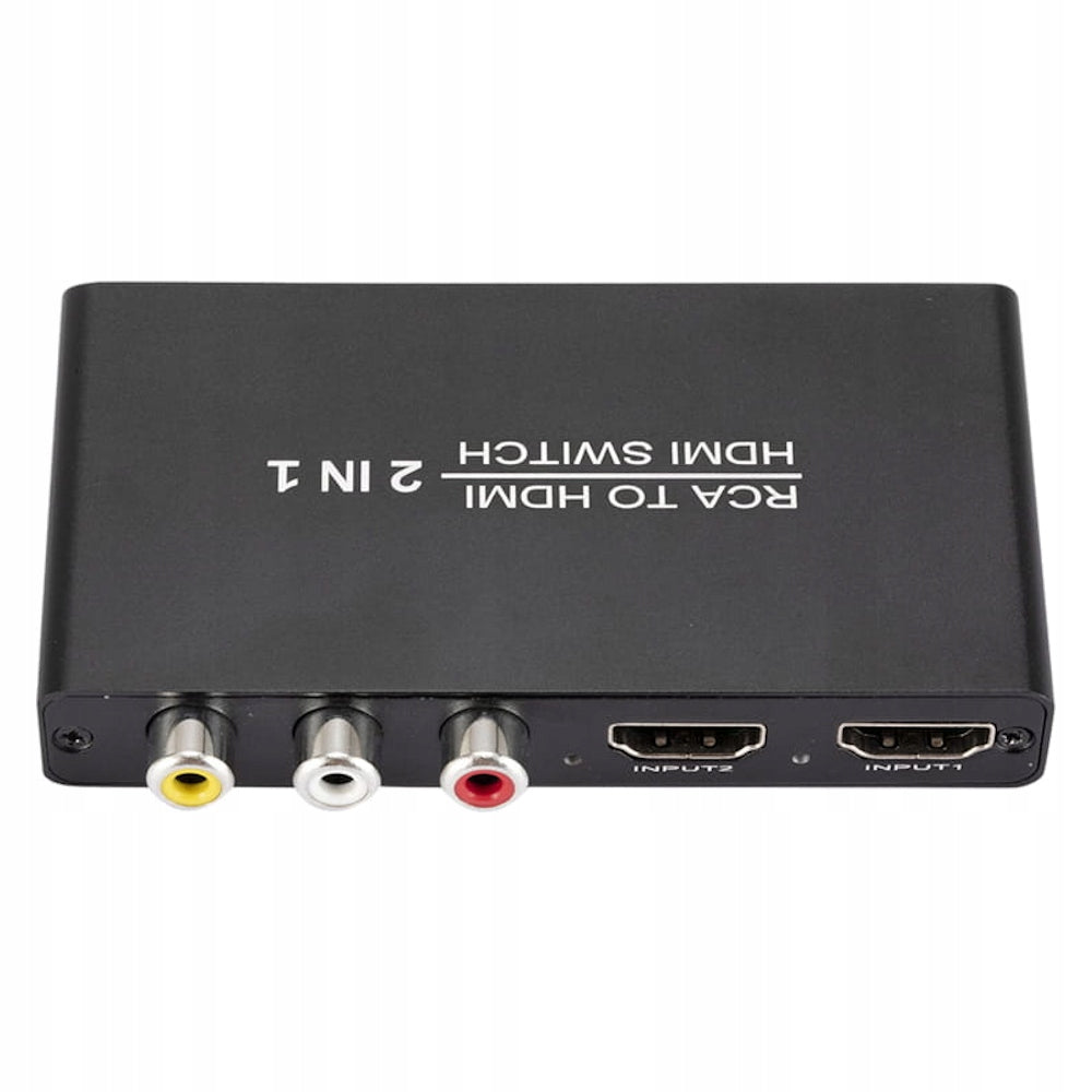 Switch 2x HDMI + RCA AV Cinch Splitter Adapter Video Splitter Manufacturer code 3F3-04-875