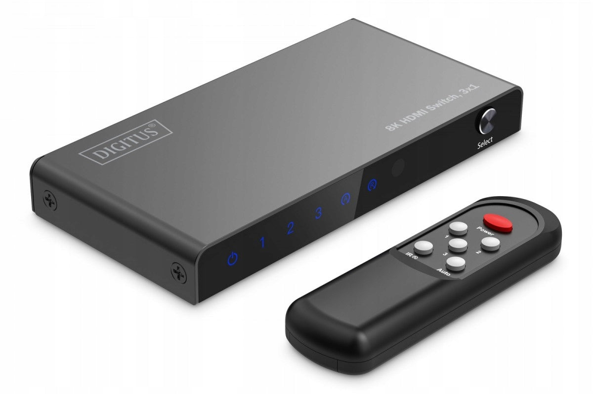 Switch/Switch 8K HDMI 3x1, 60Hz (4:4:4), HDR, HDCP 2.3, remote control,