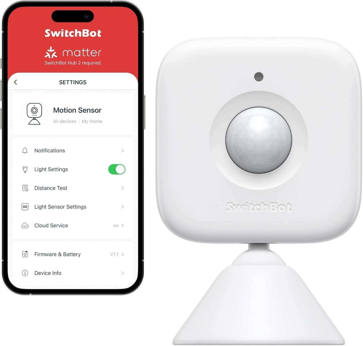SwitchBot Motion Sensor Intelligent Motion Sensor with Wireless Alarm