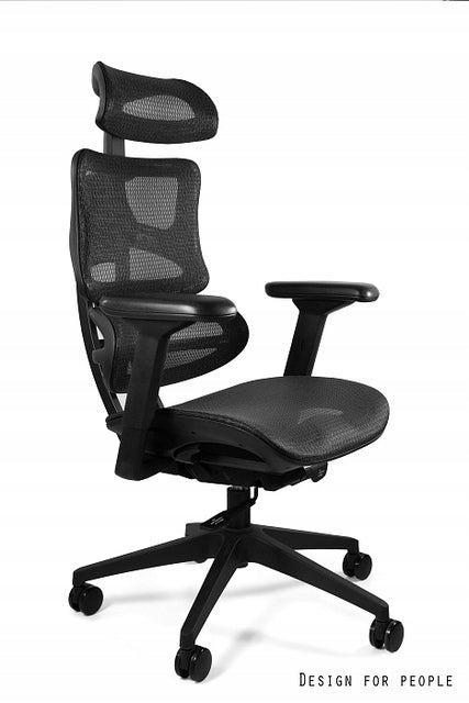 Swivel Seat ERGOTECH Mesh Headrest Armrests 3D -DURABLE- 130kg