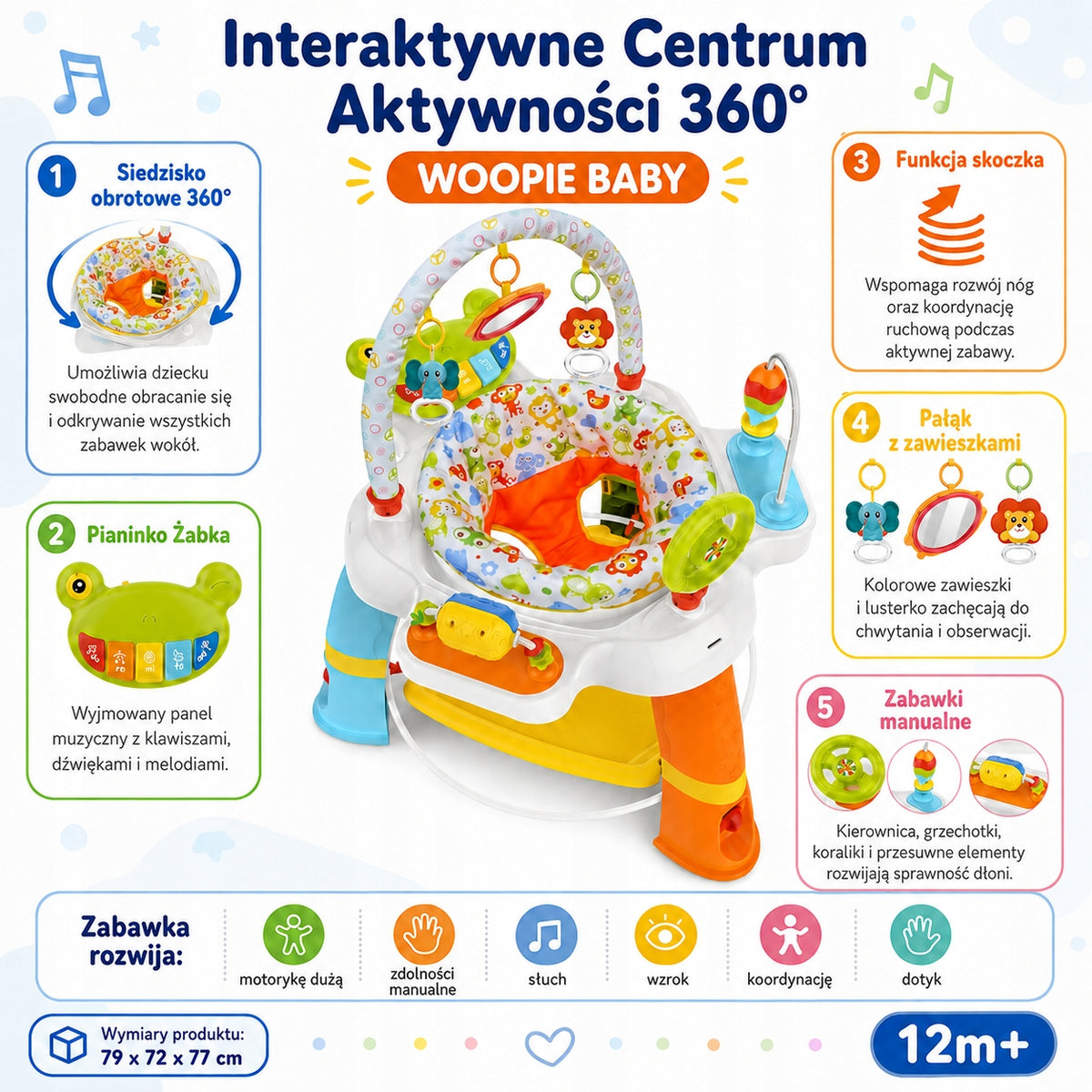 Swivel Seat Interactive Activities 360st 12m+ LEARNING TO STAND SOUND Kid's age 12＋ months