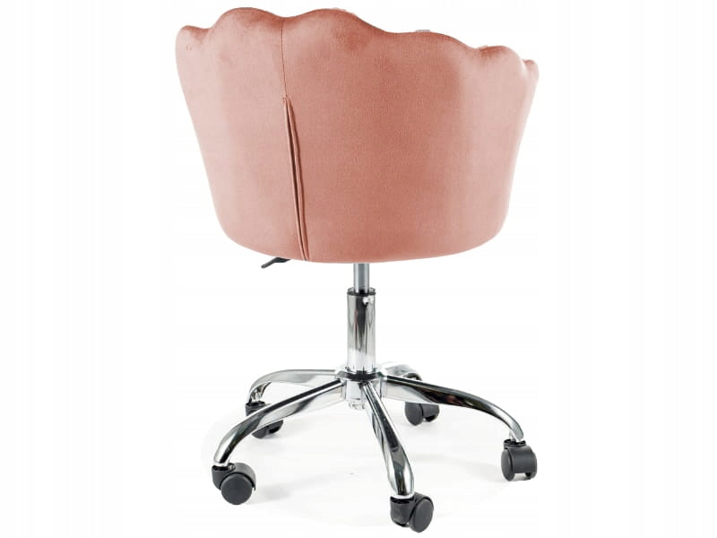 Swivel chair upholstered velour ROSE VELVET antique pink SIGNAL Manufacturer code OBRROSEVRA