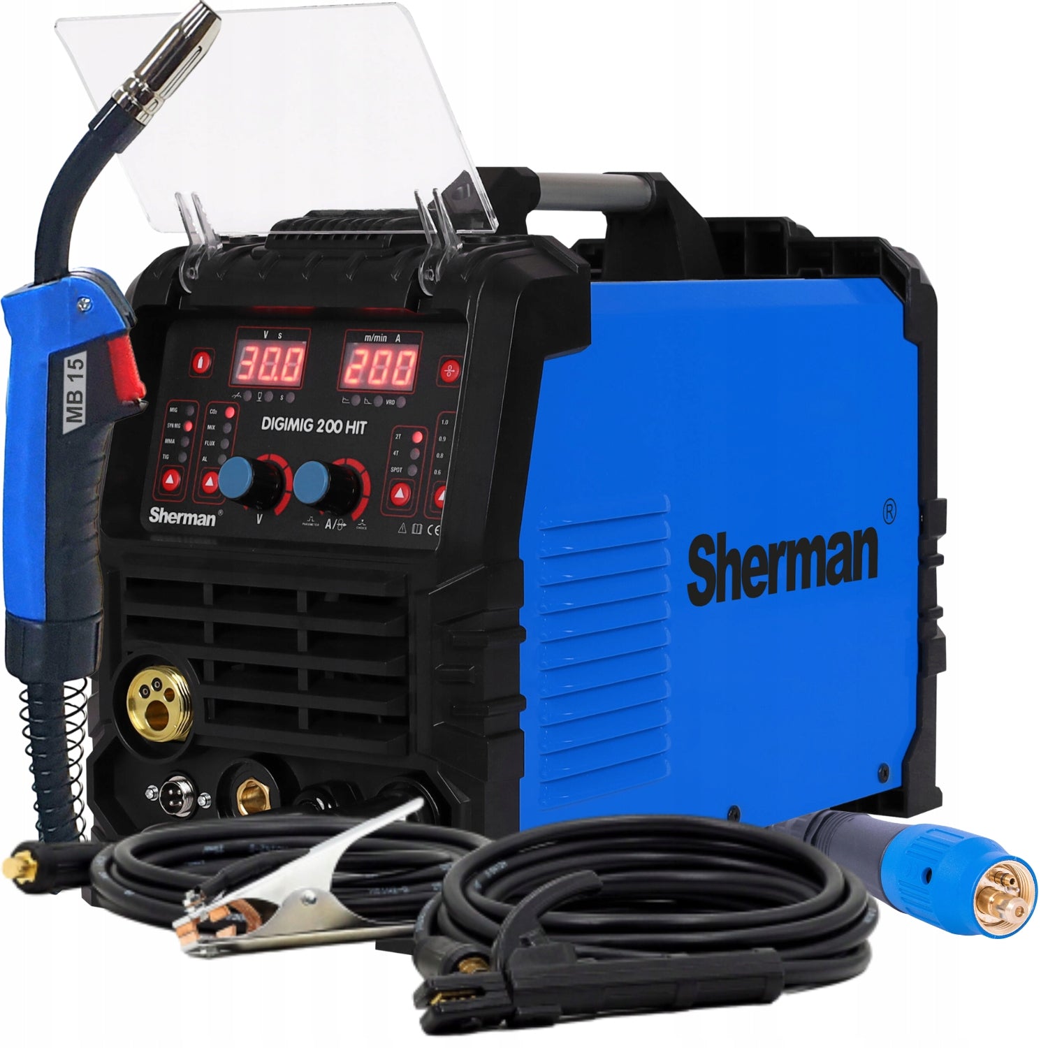 Synergistic inverter welder DIGIMIG 200 HIT MIG TIG MMA 200A Set Manufacturer code 7812719 MAPR2-15-Nherman RSH2
