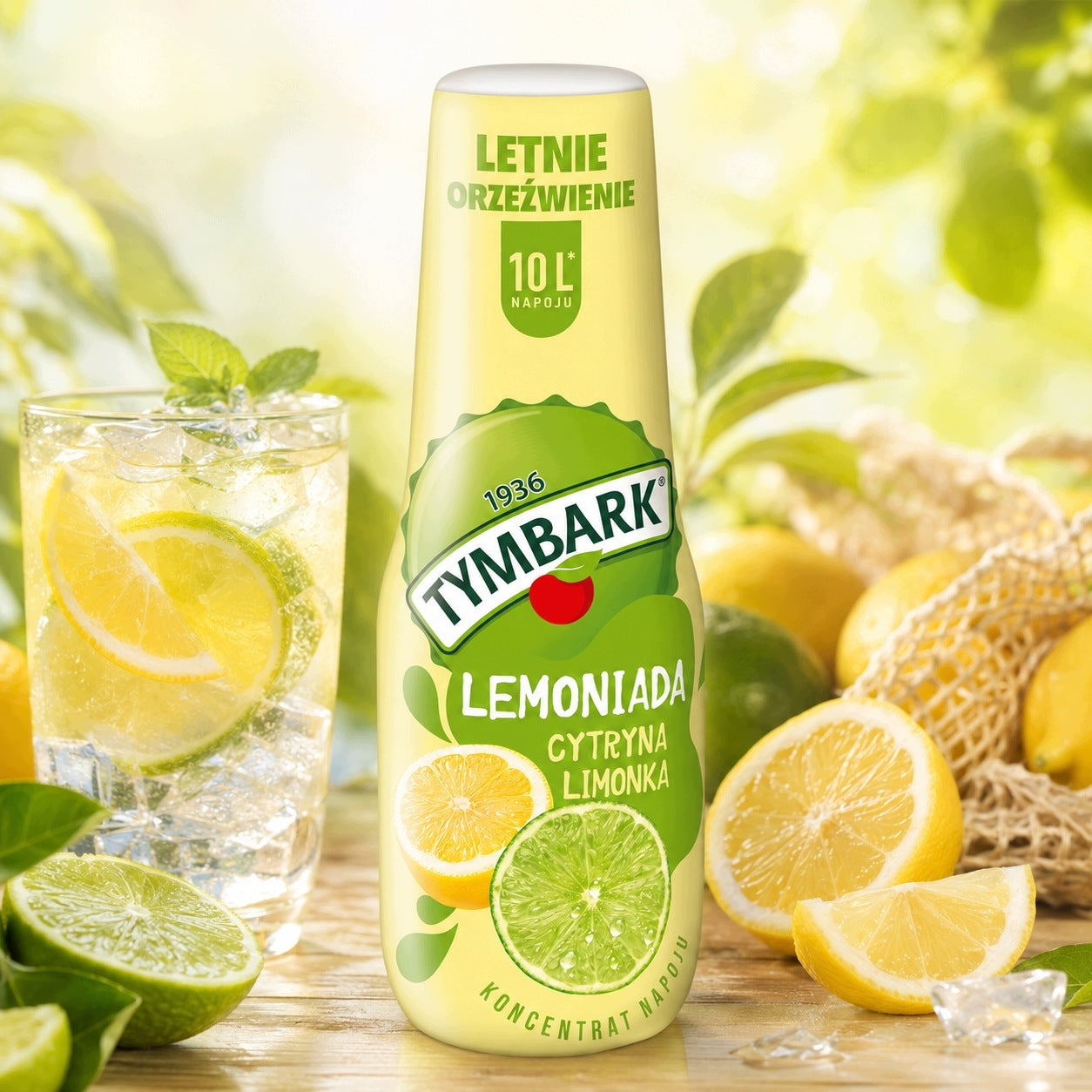 Syrup concentrate water saturator drink Tymbark lemon lime 500ml soda Manufacturer code 5900334169020