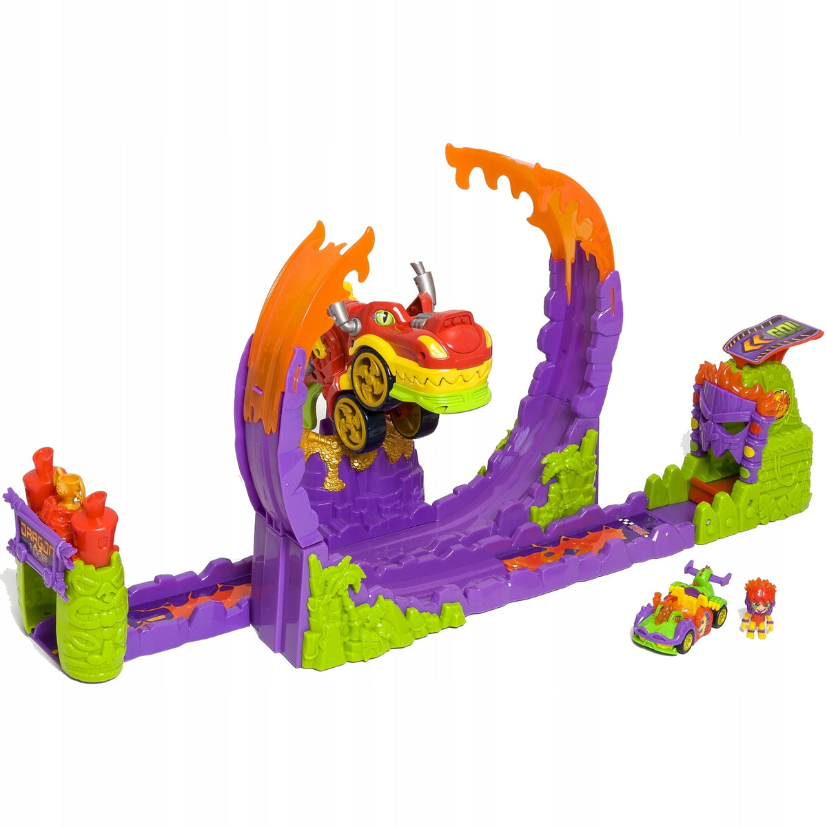 T-RACERS DRAGON LOOP KIT WITH DRAGON LOOP LAUNCHER + VEHICLE AND DRIVER Color multicolor
